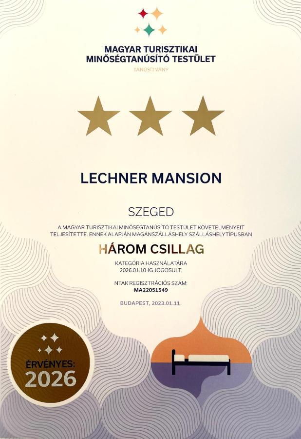 Lechner Mansion Apartman Szeged Kültér fotó